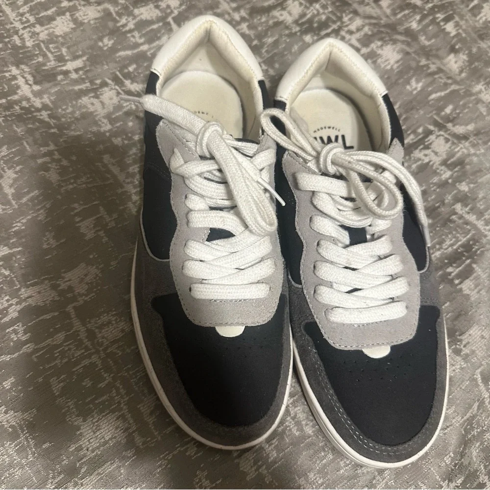 Madewell Court Sneakers in Dark Colorblock Nubuck and Suede Sz: 7.5